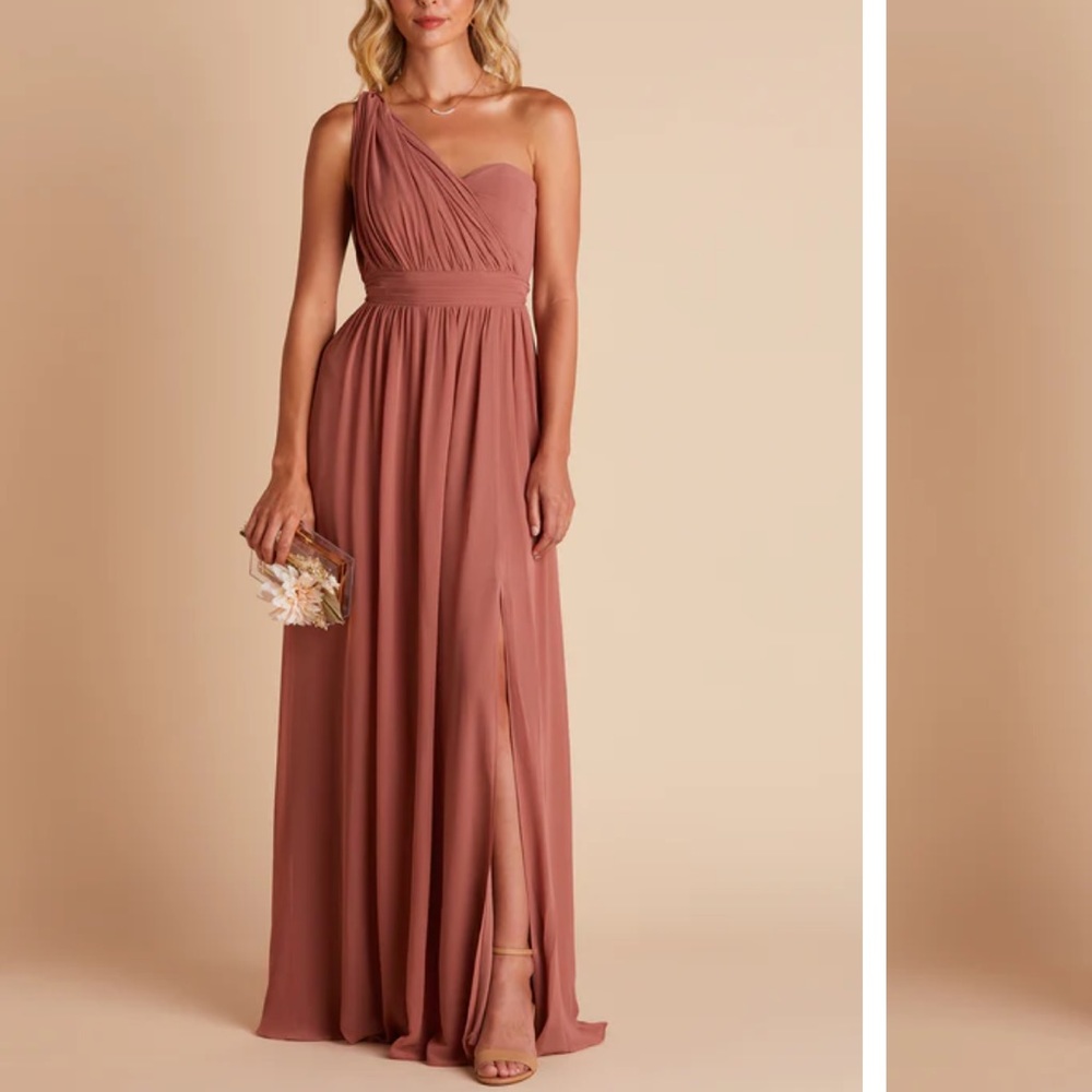 BIRDY GREY GRACE CONVERTIBLE CHIFFON BRIDESMAID DRESS IN DESERT ROSE M